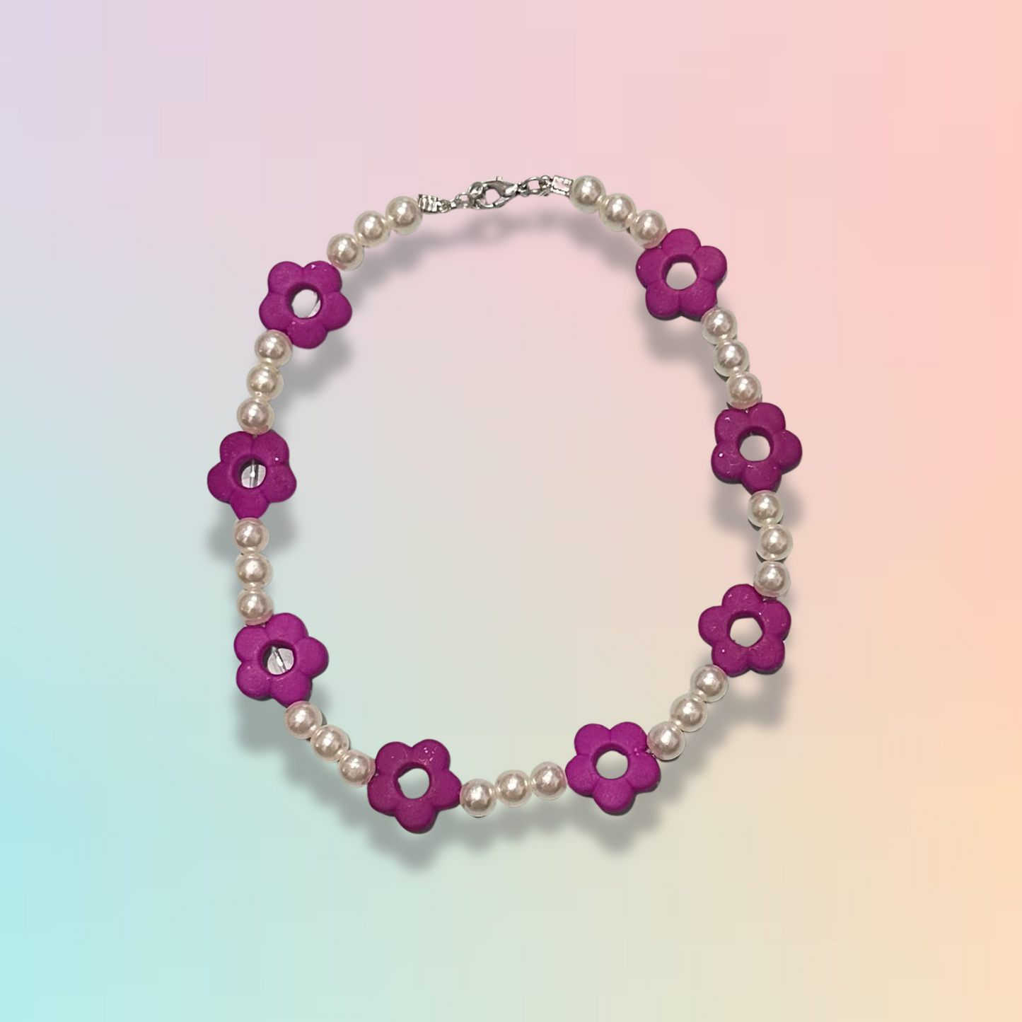 Purple Daisy Necklace