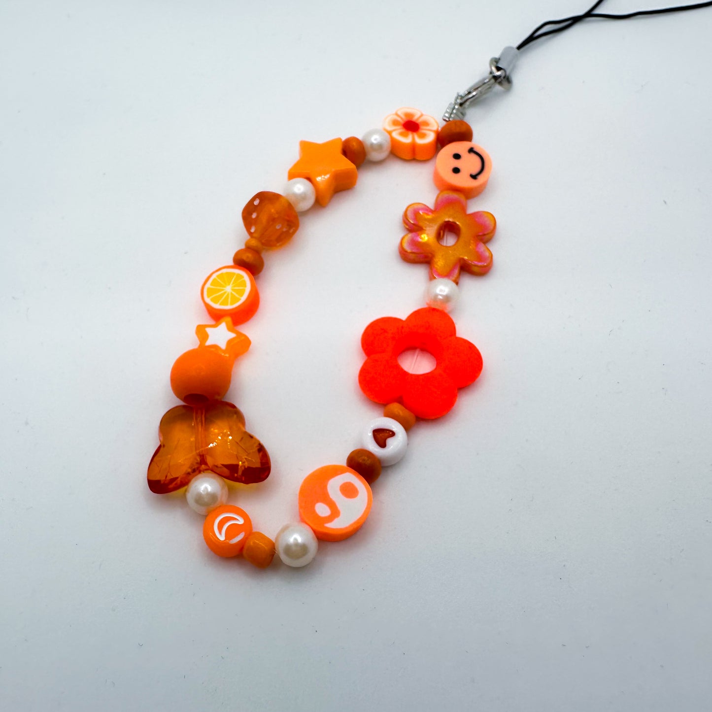 Orange Phone Charm