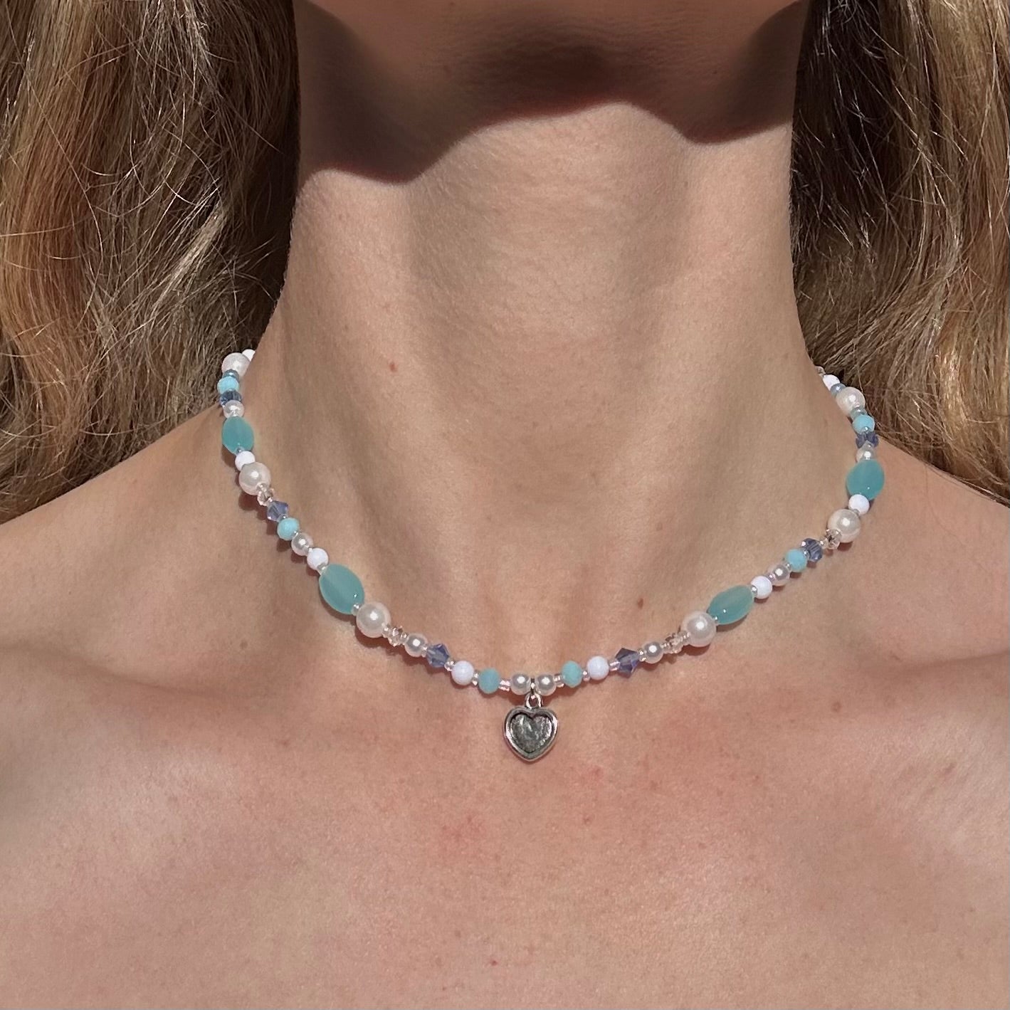 Blue Heart Necklace