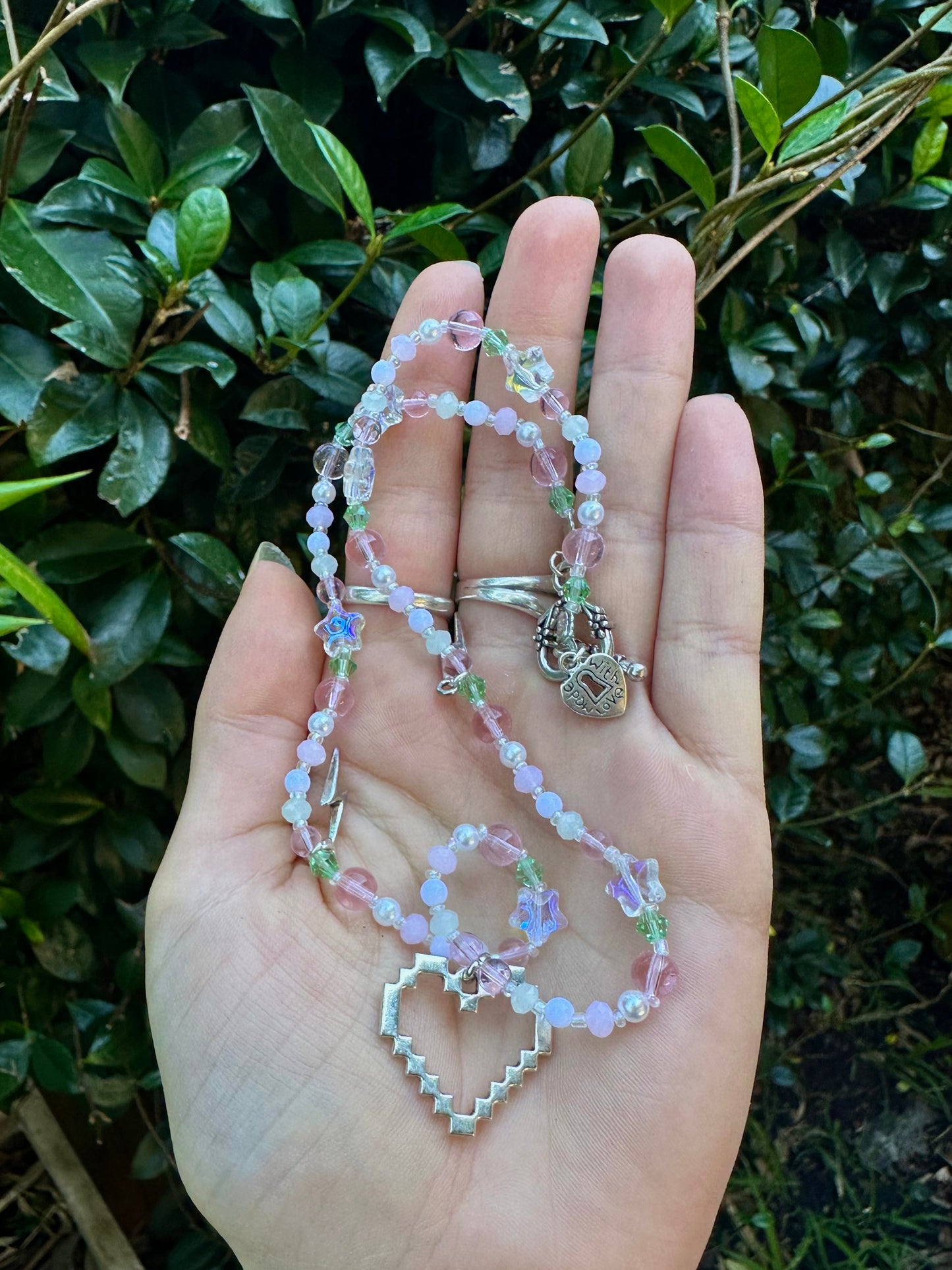 Pixel Heart Necklace