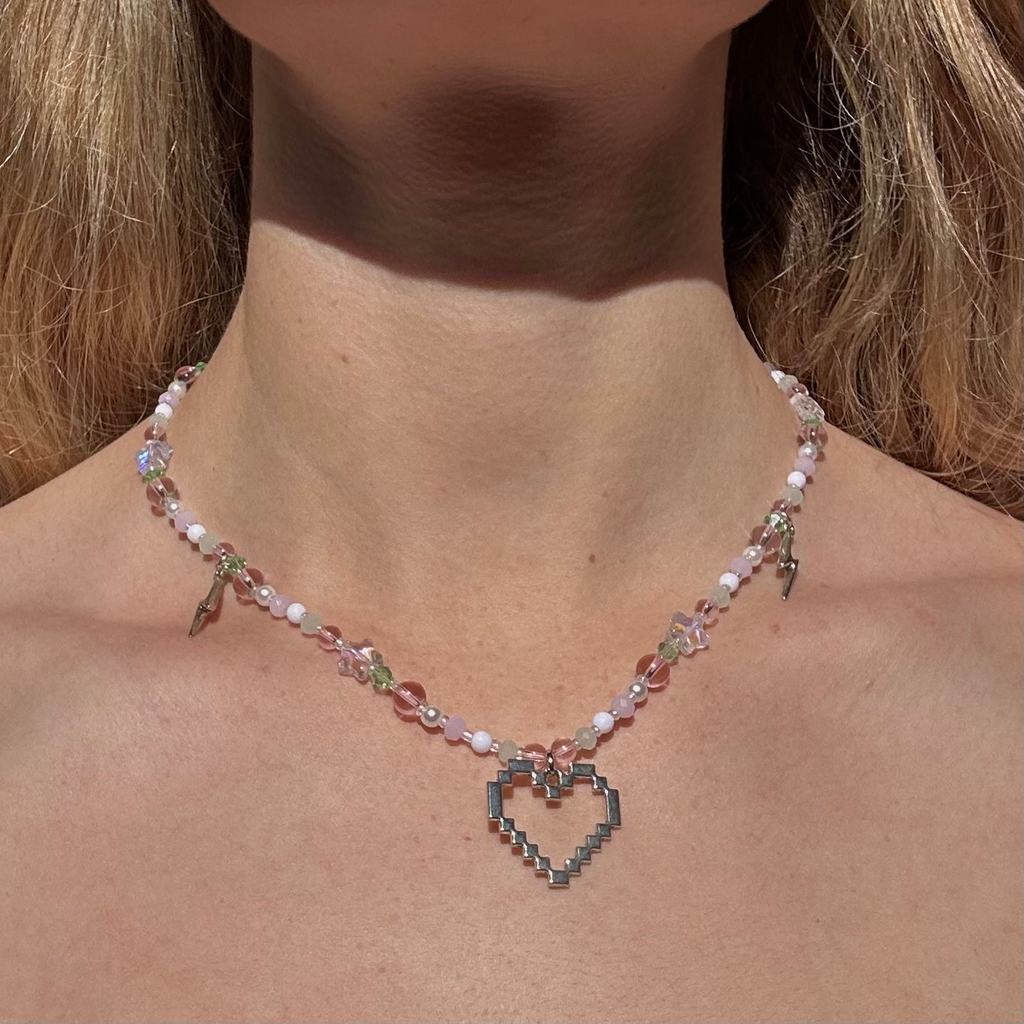 Pixel Heart Necklace