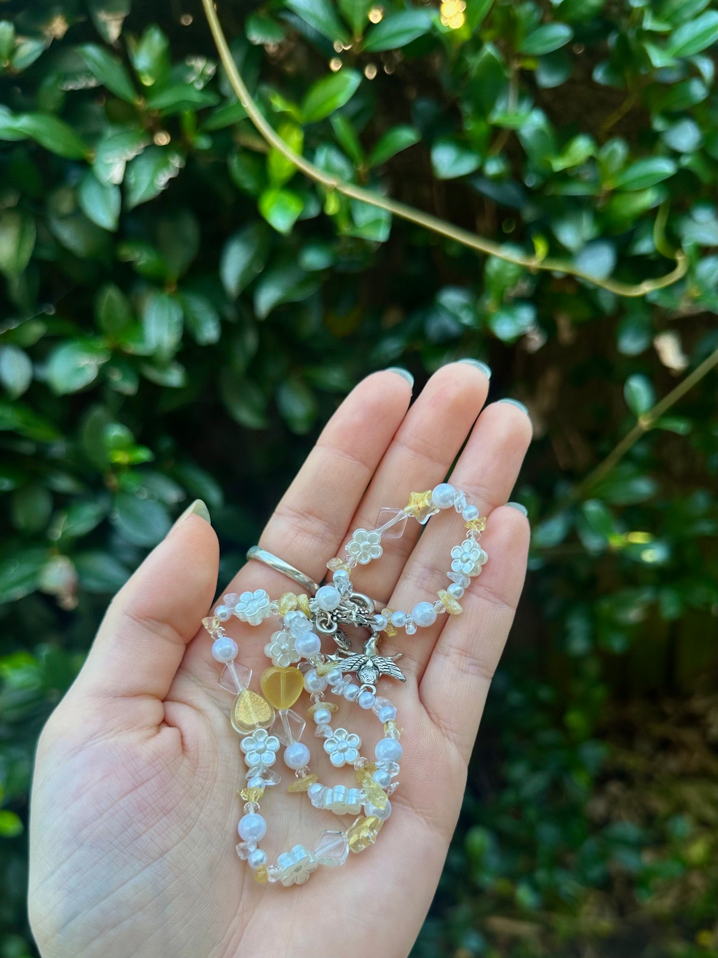 Fairy Clear quartz & Citrine Beaded Necklace