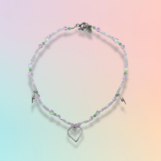 Pixel Heart Necklace