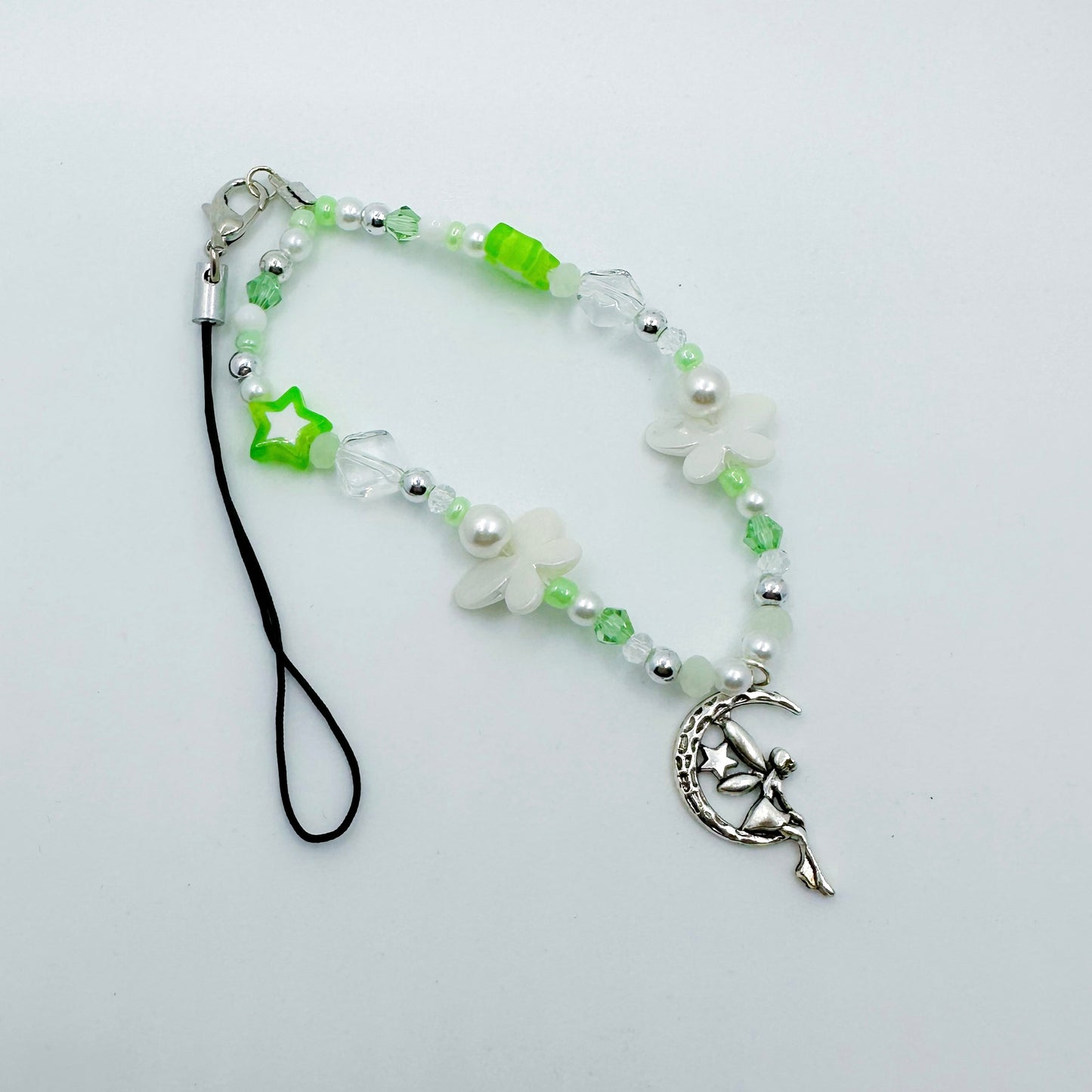 Green Fairy Moon Phone Charm