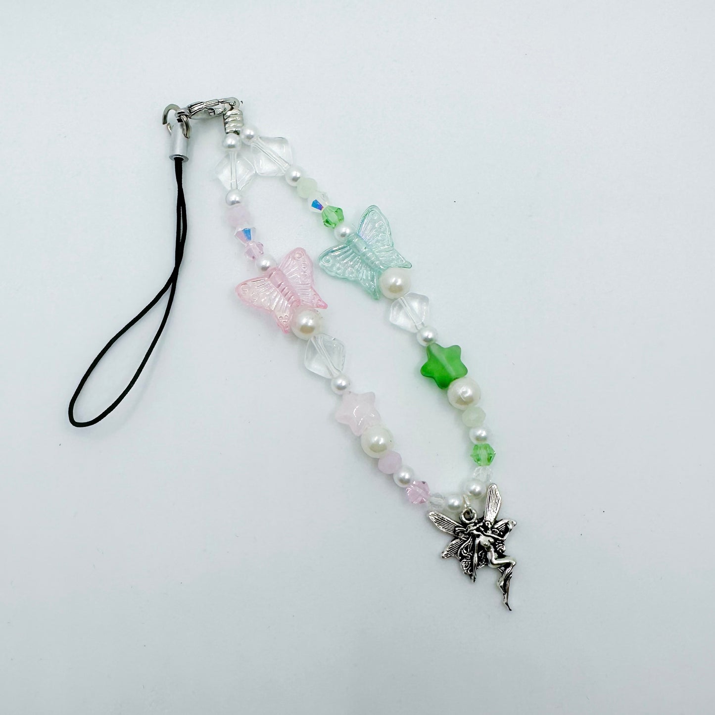 Pink & Green Fairy Phone Charm