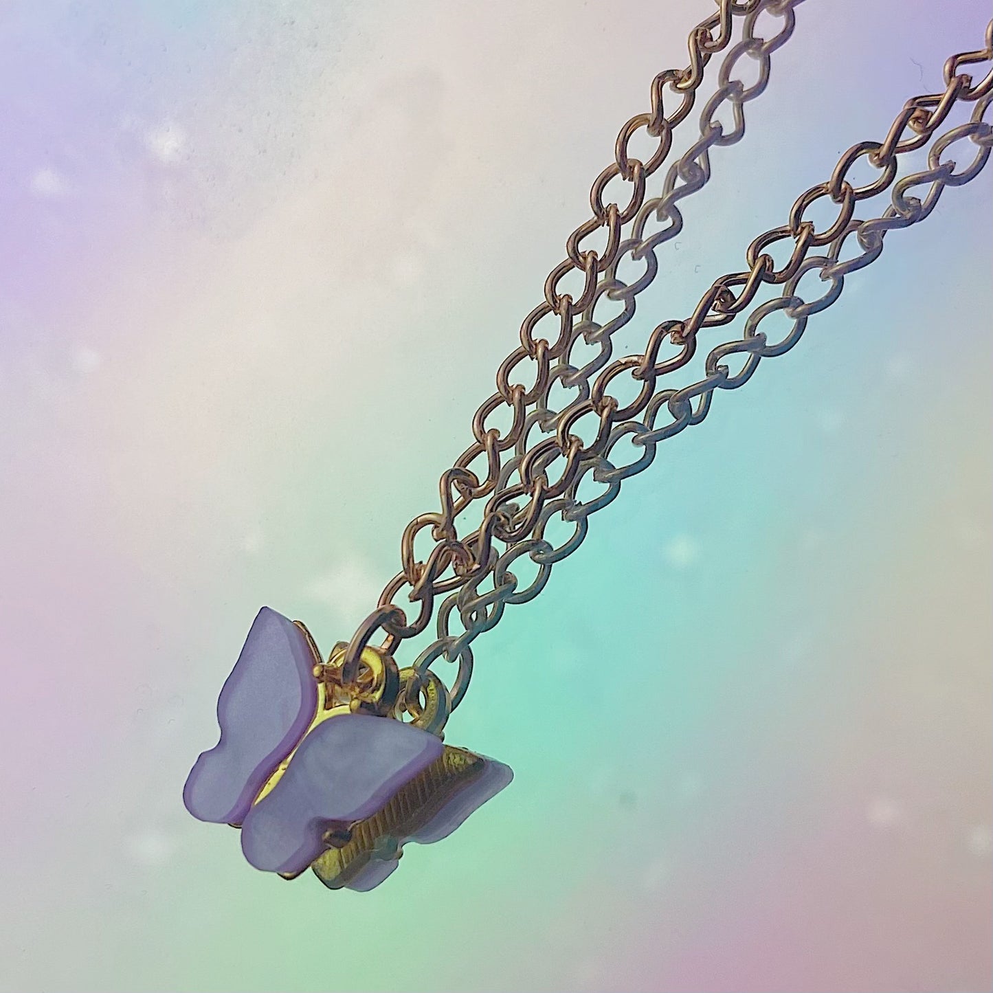 Purple Butterfly Necklace