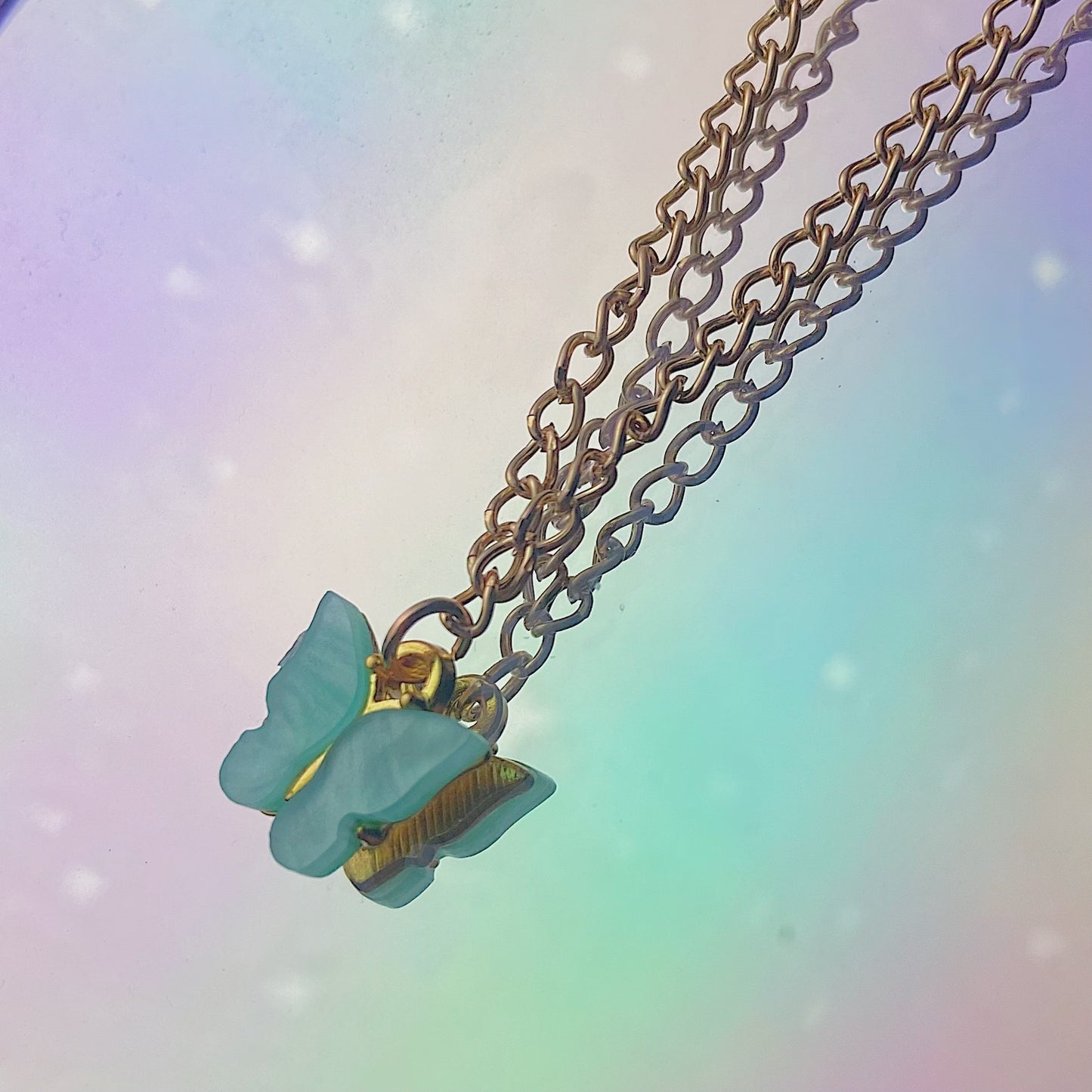 Blue Butterfly Necklace