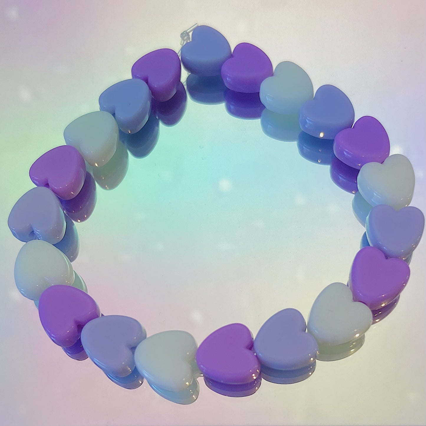 Purple Pastel Heart Bracelet