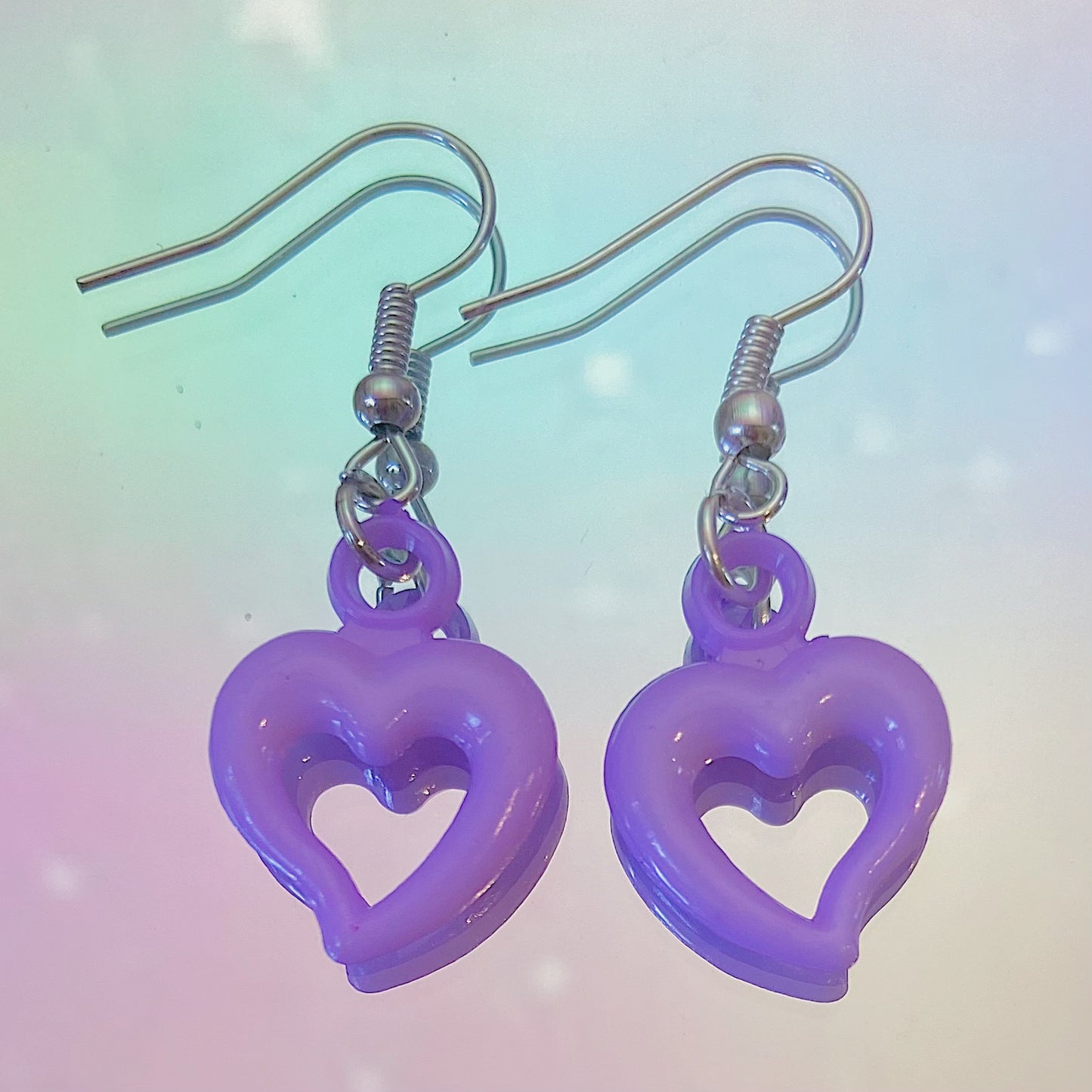Purple Heart Earrings