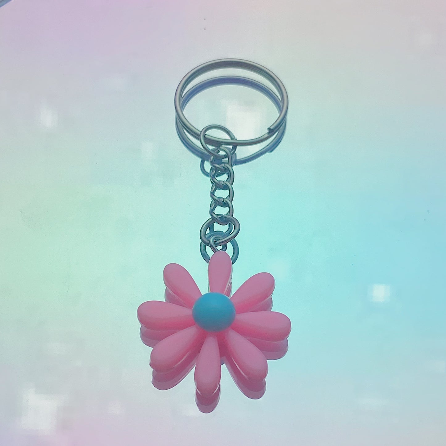Pink Daisy Keychain