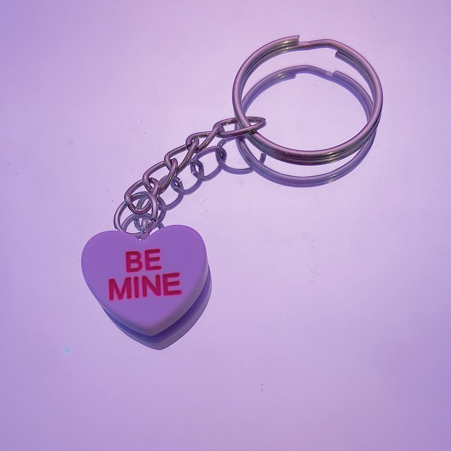 Purple Be Mine Keychain