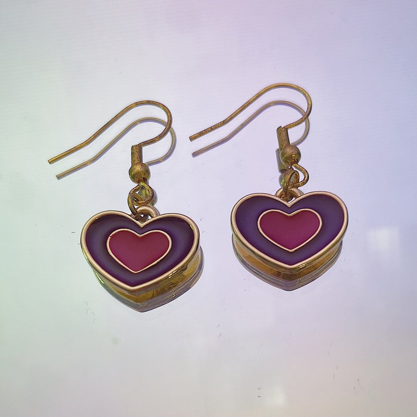 Brown Heart Earrings