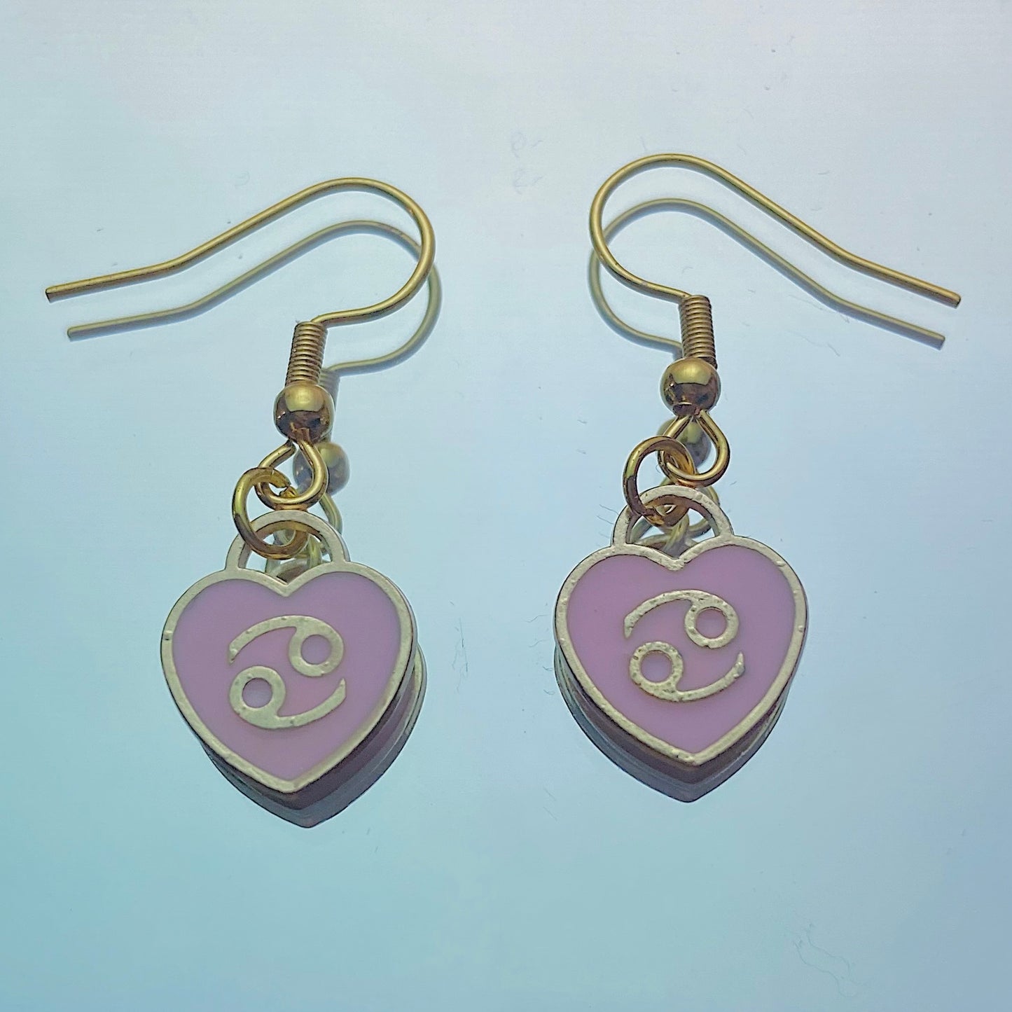 Cancer Earrings Pink