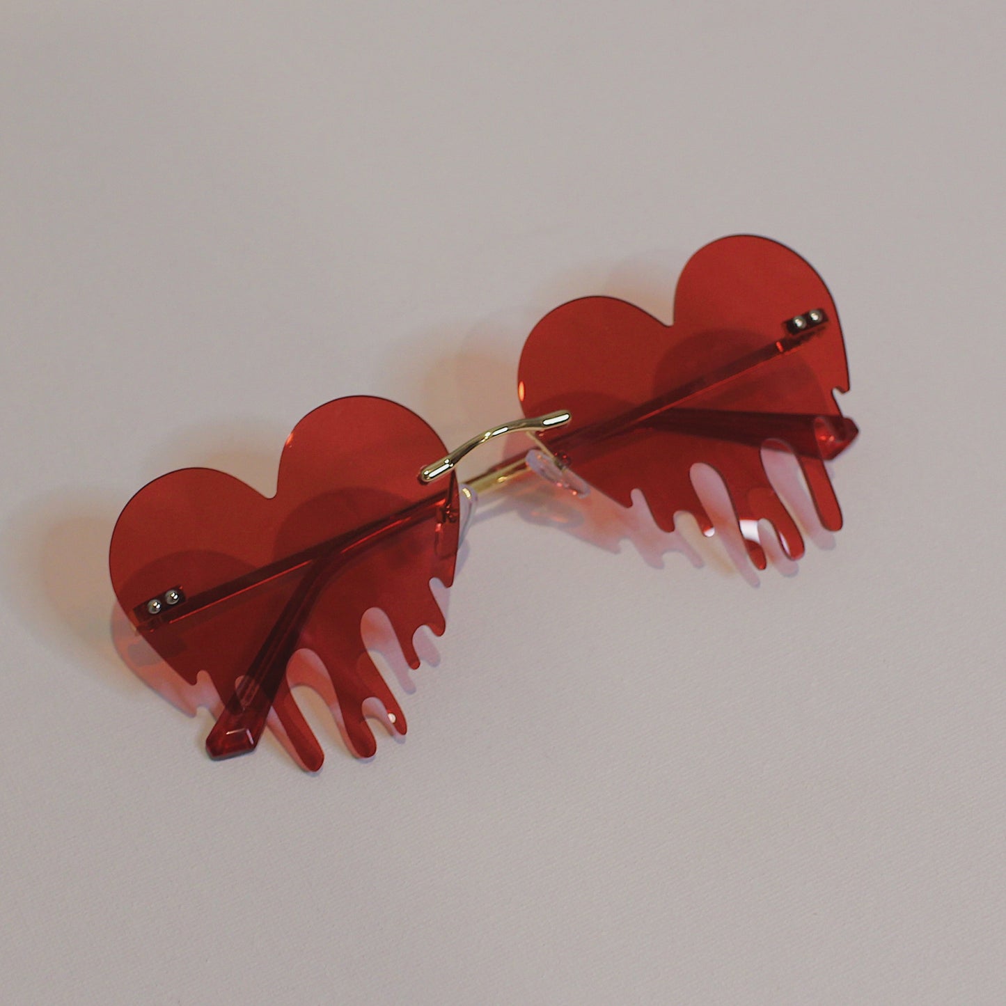 Red Heart Drip Glasses