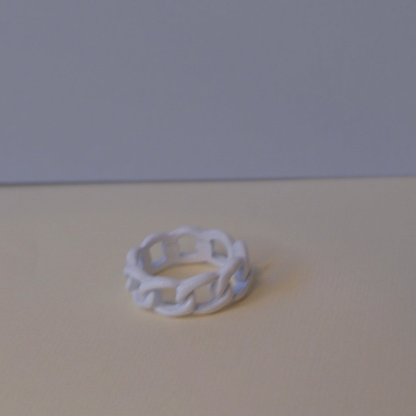 White Chain Ring