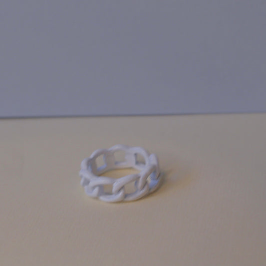 White Chain Ring