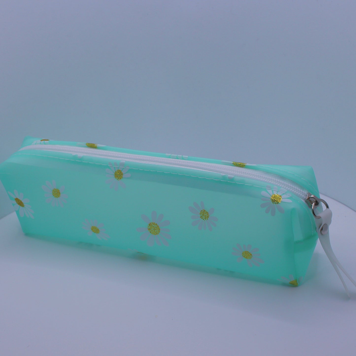 Aqua Daisy Pencil Case