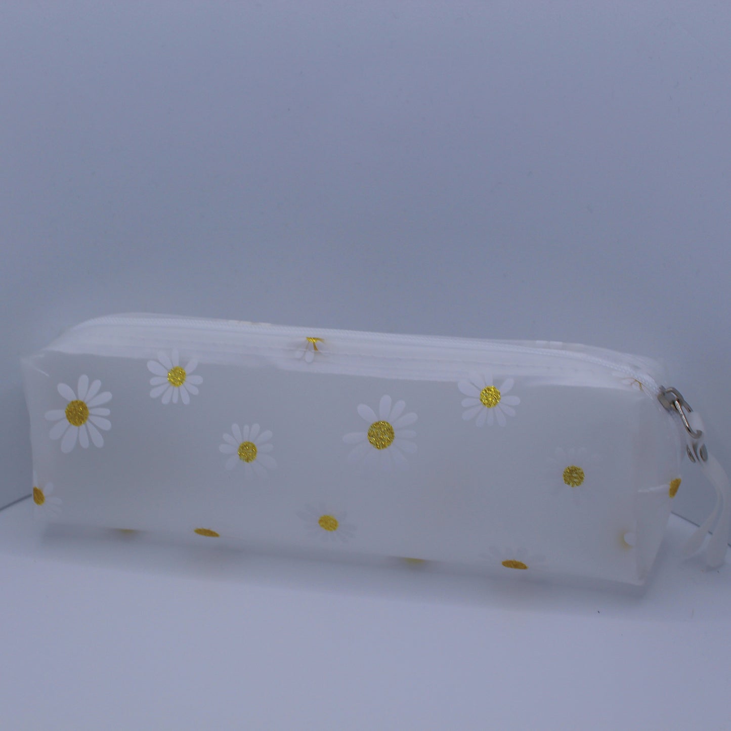 White Daisy Pencil Case