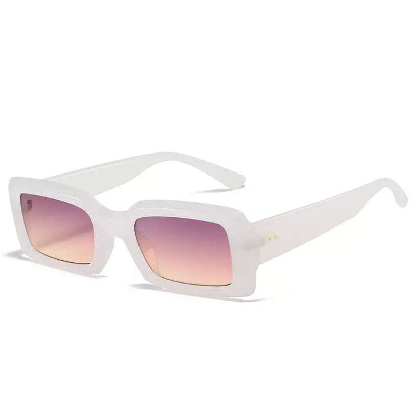 Funky Square Glasses White