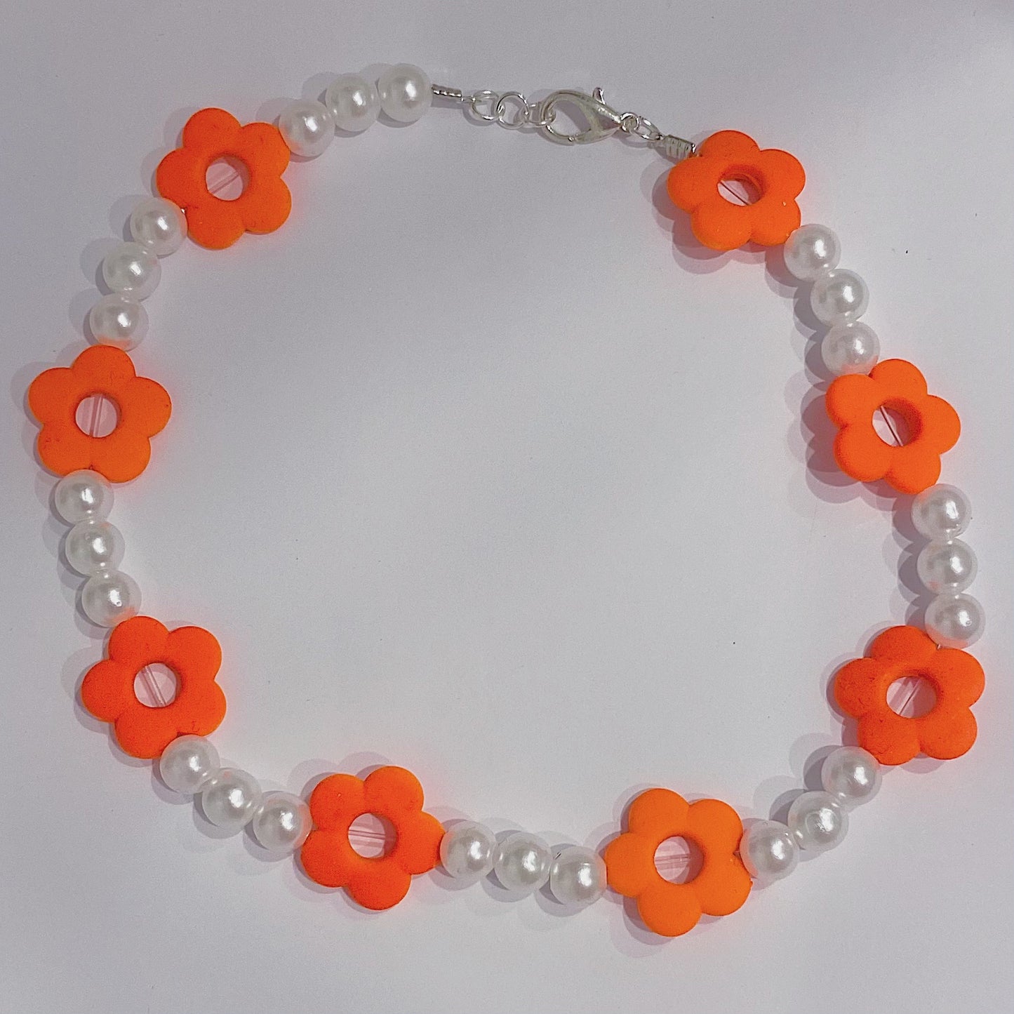 Orange Daisy Necklace