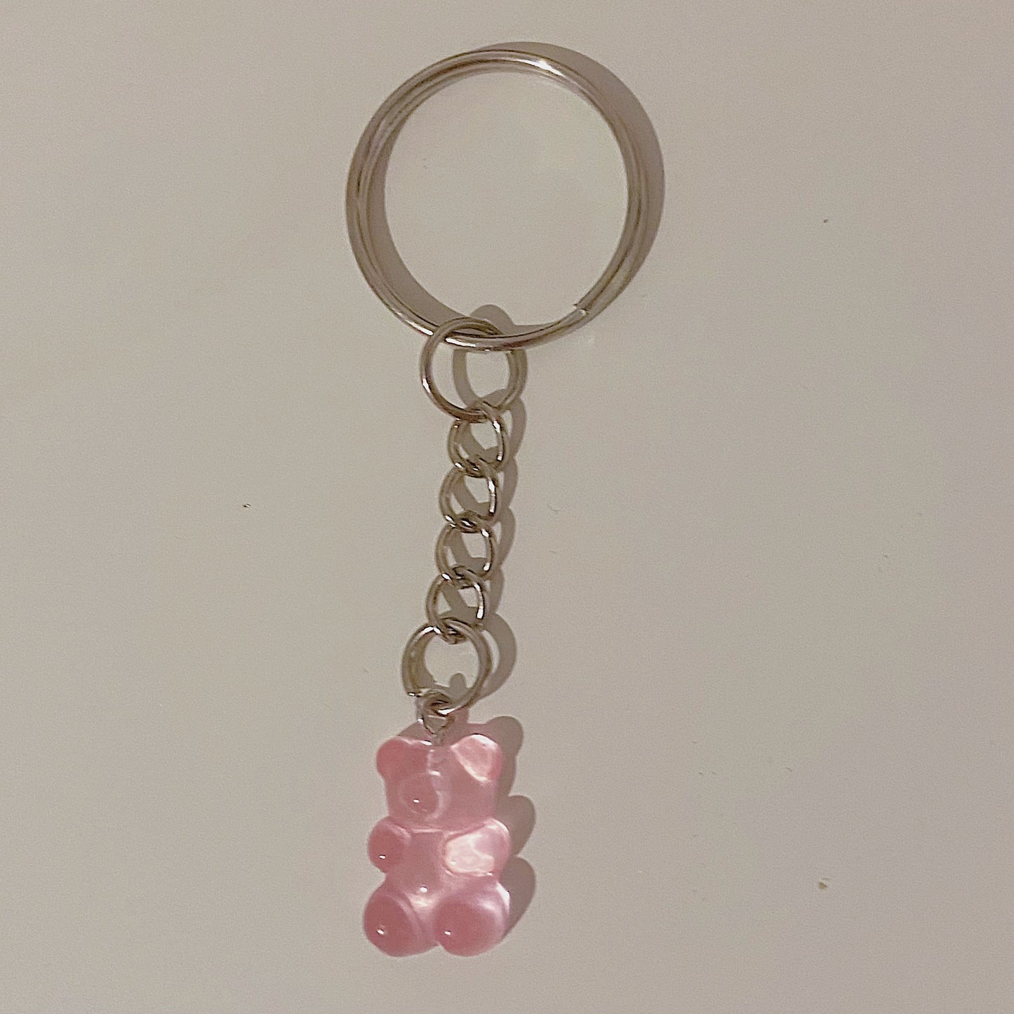 Pink Gummy Bear Keychain