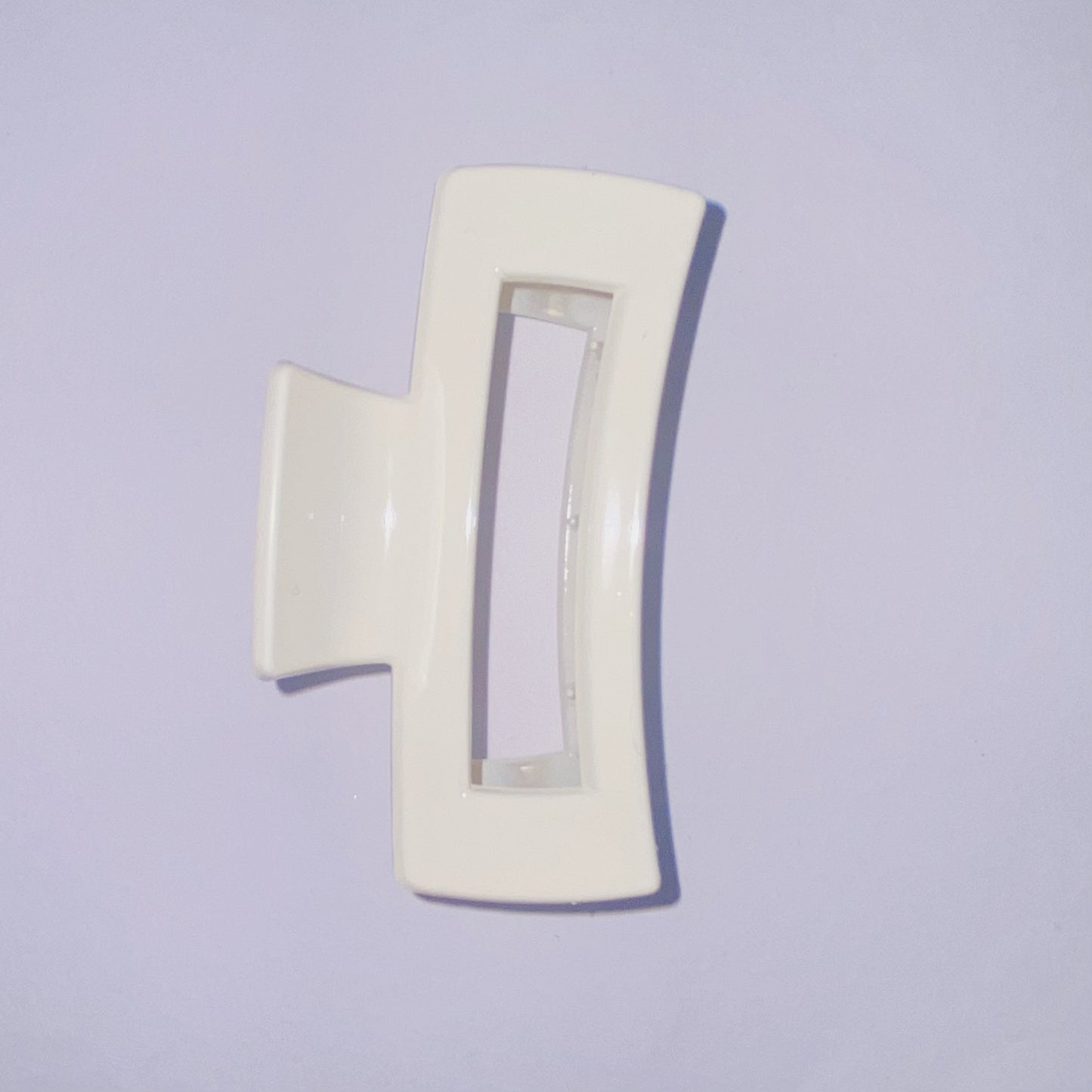 White Glossy Hair Claw