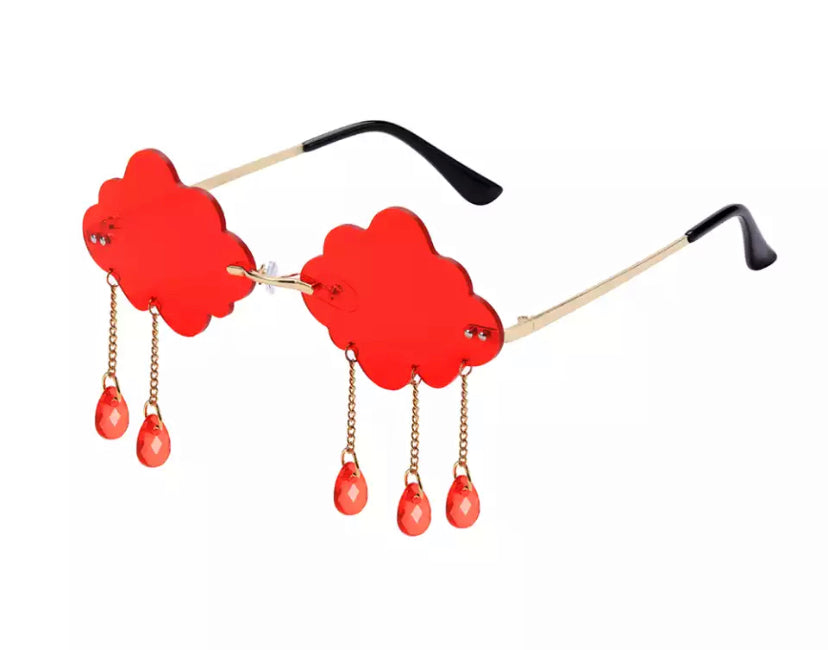 Red Raindrop Glasses
