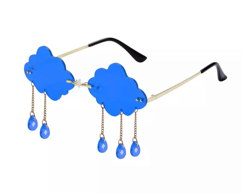 Blue Raindrop Glasses