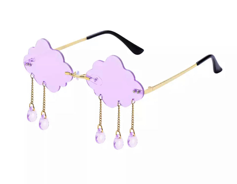 Purple Raindrop Glasses