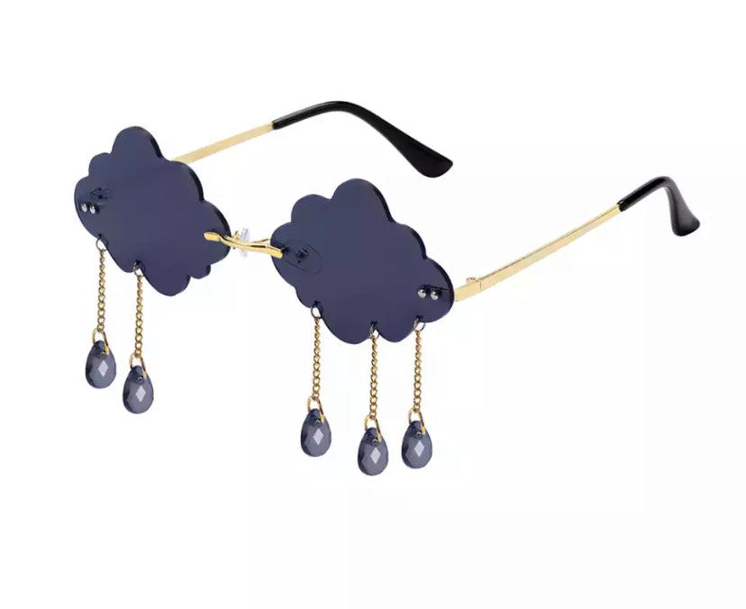 Black Raindrop Glasses