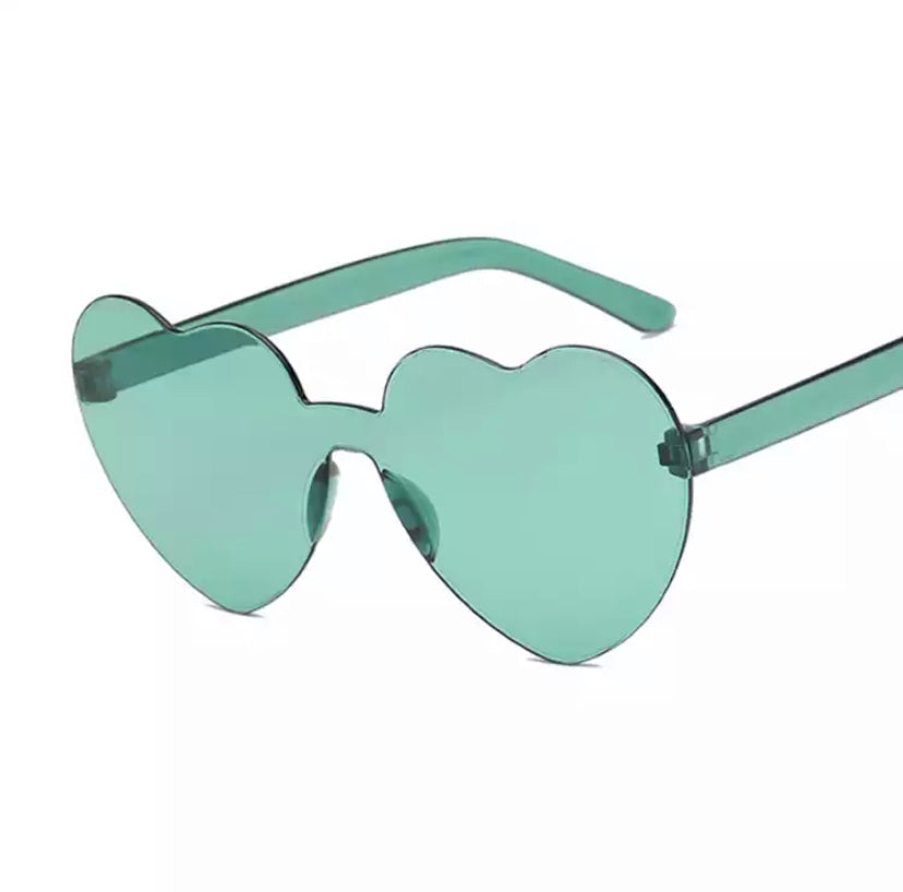 Green Heart Glasses