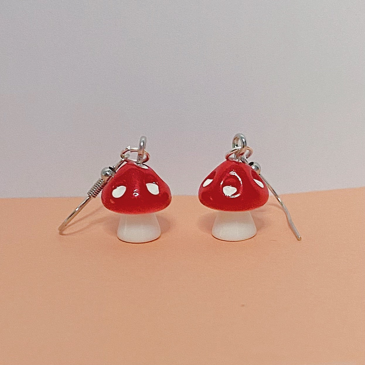 Red Mushroom Earrings