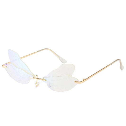Iridescent Green Fairy Glasses