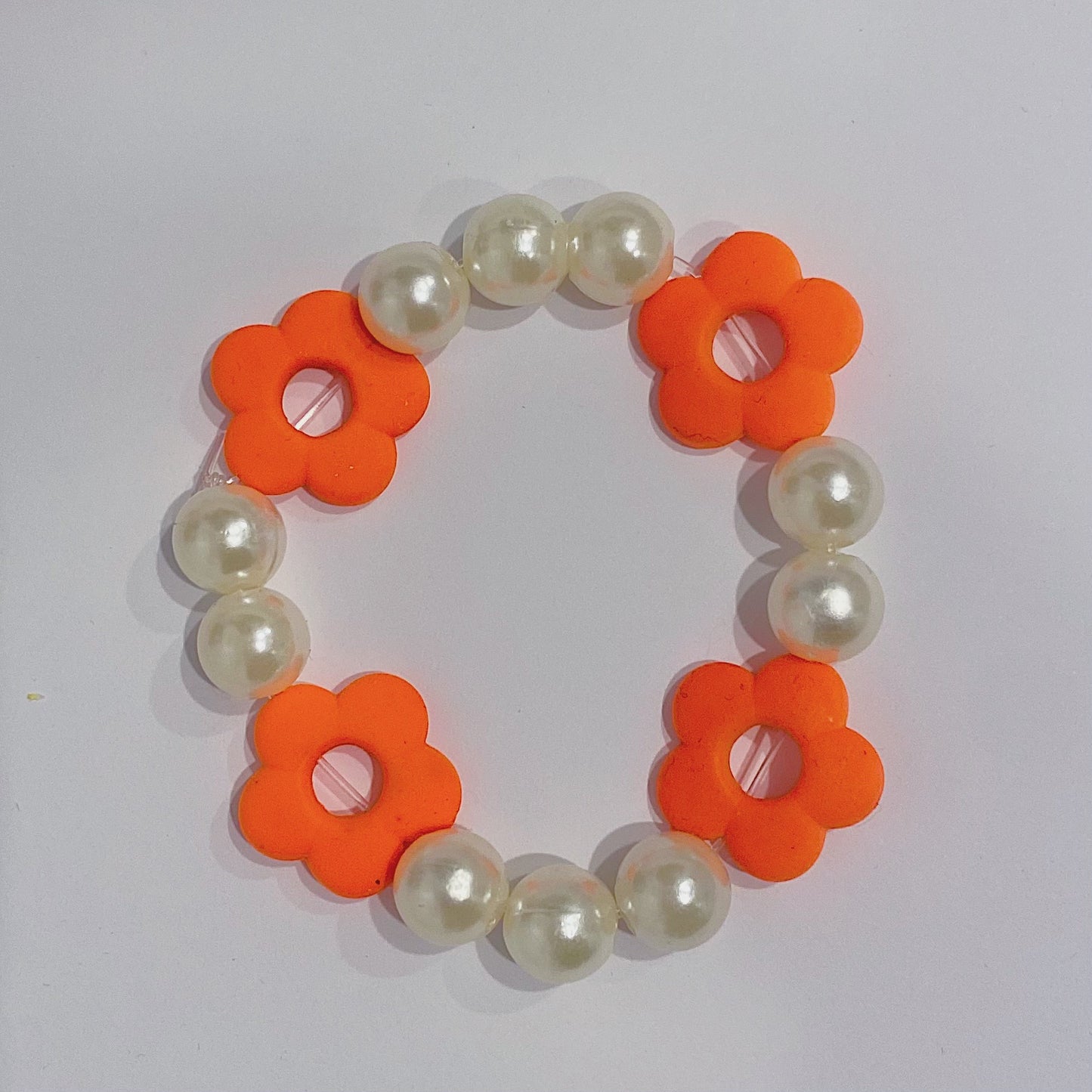Orange Daisy Bracelet