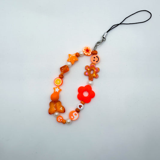 Orange Phone Charm