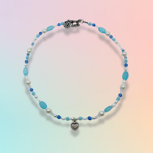 Blue Heart Necklace