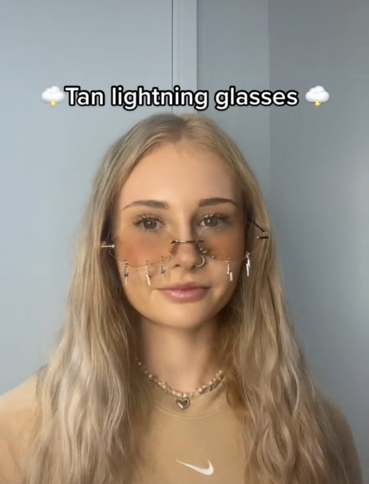 Tan Lightning Glasses