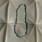 Blue & Green Flower Pearl Necklace