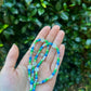 Blue & Green Flower Pearl Necklace