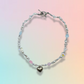 Heart charm crystal Beaded Necklace