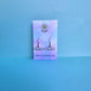 Cinnamoroll earrings on Daisy Chikk pastel earring card with purple and blue ombré background – handmade Sanrio-style kawaii jewellery