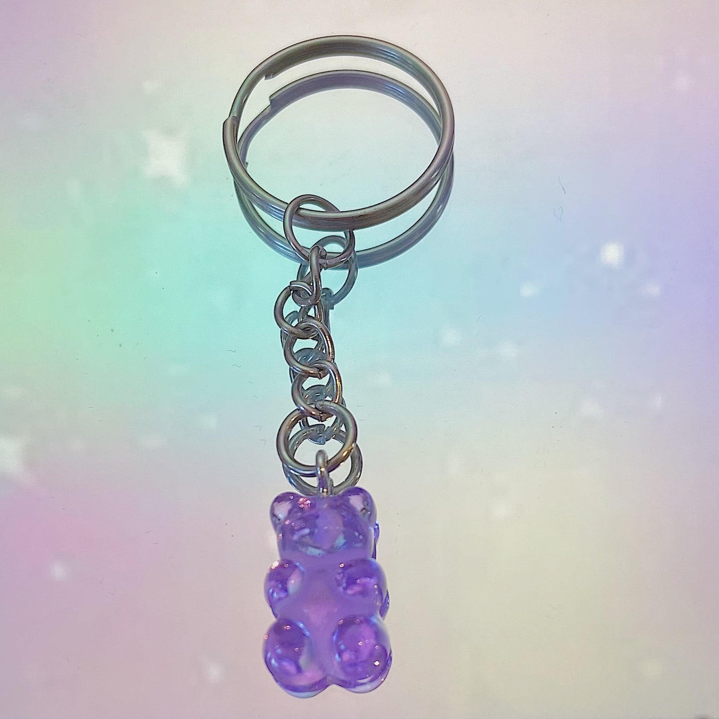 Purple Gummy Bear Keychain
