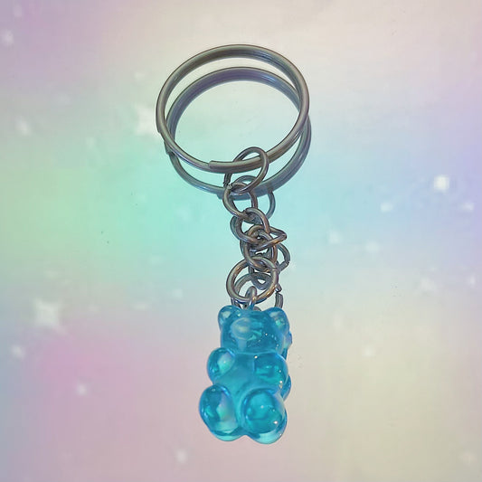 Blue Gummy Bear Keychain