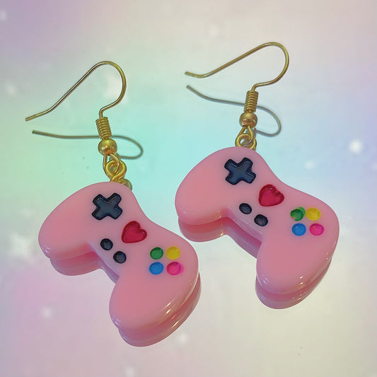 Pink Gamer Girl Earrings
