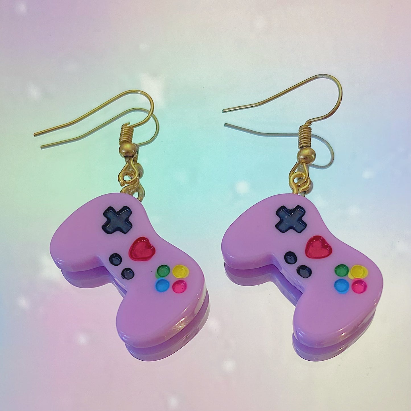 Purple Gamer Girl Earrings