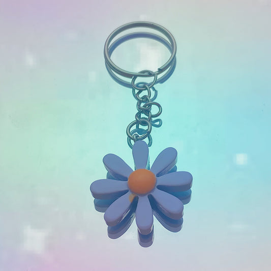Blue Daisy Keychain