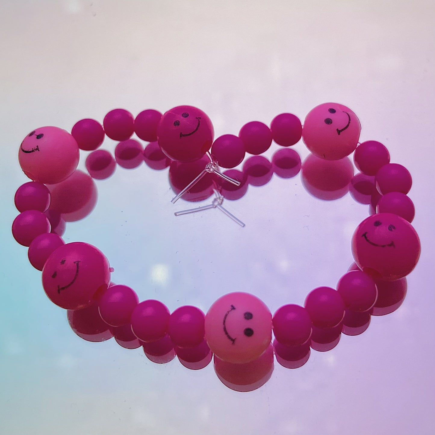 Pink Smiley Bracelet