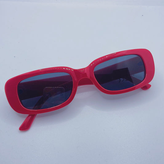 Red Retro Square Glasses