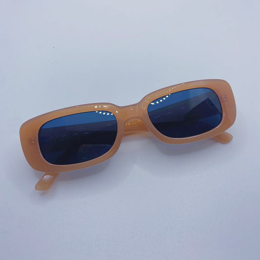 Burnt Orange Retro Square Glasses