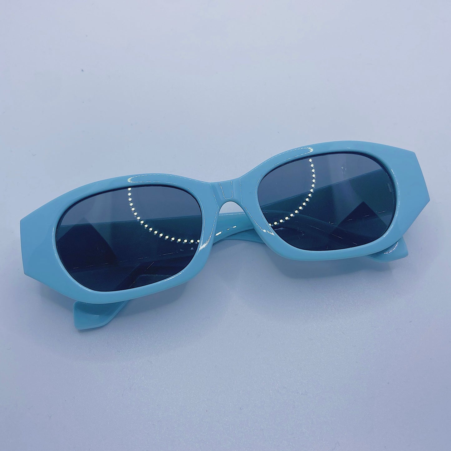 Pastel Blue Classic Oval Glasses